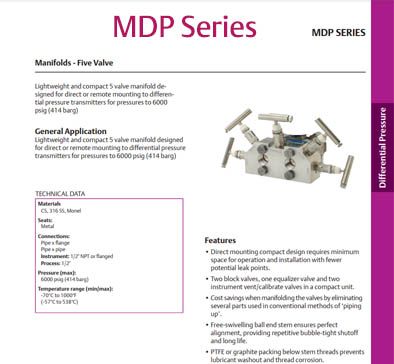 AGI MDP Series 5 Valve DP Manifolds